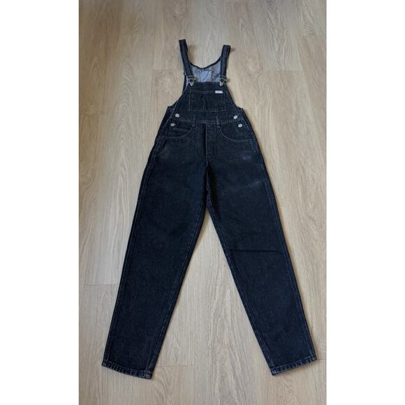 GUESS Denim - Vintage Guess Denim Overalls Medium Black Carpenter Loop Buttons USA Made 90s